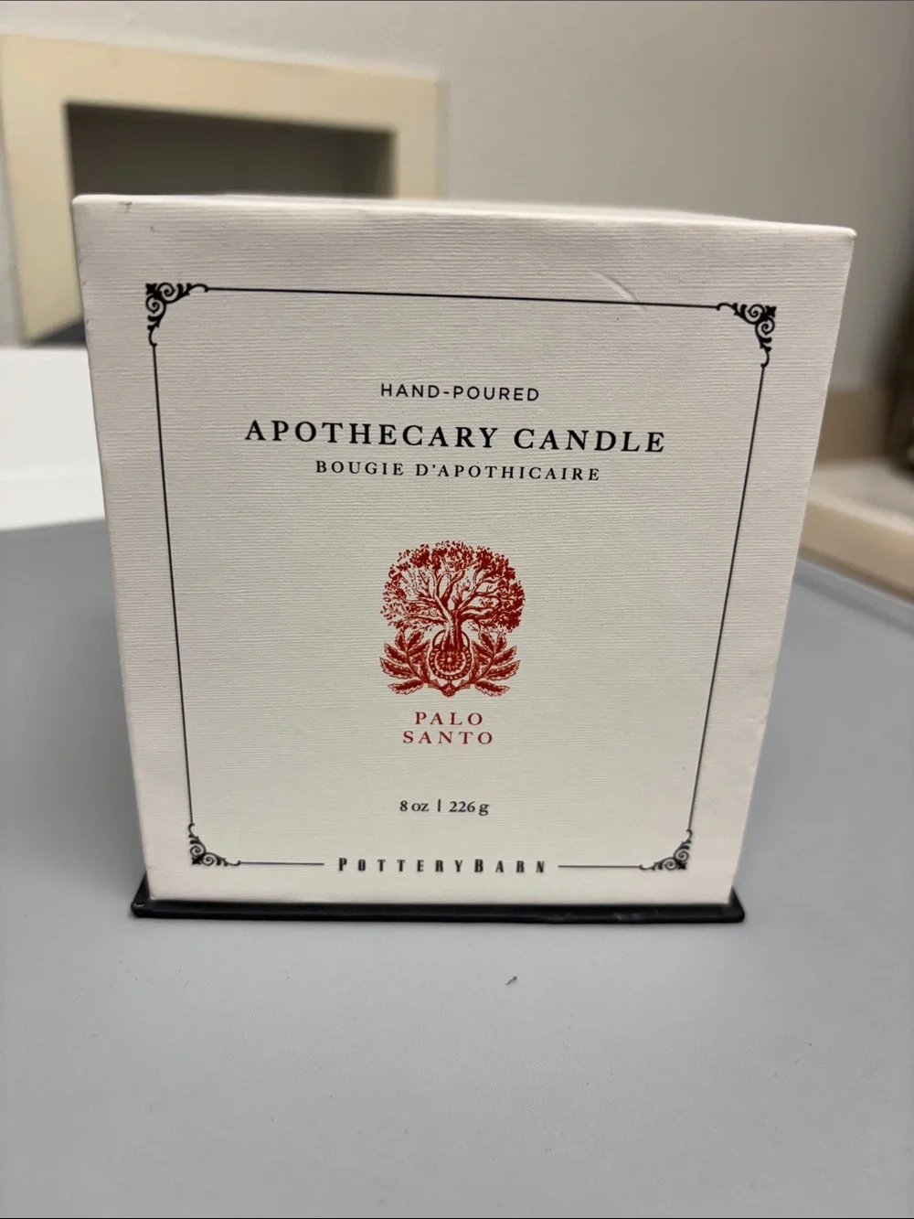 NIB Pottery Barn Palo Santo Candle – Cream in Glass Jar